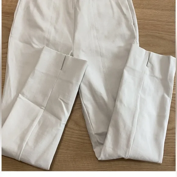 Vince stitch front seam ponte legging pants split hem Gesso light grey Medium - Picture 15 of 16